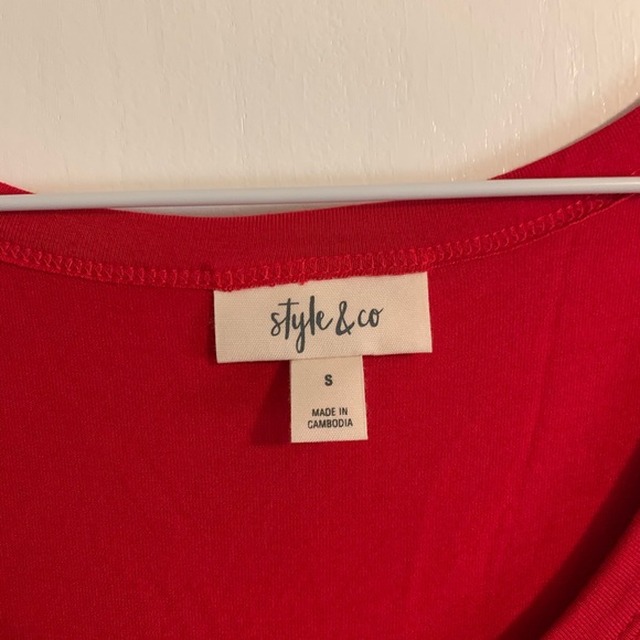 Style & Co Red Maxi Dress, Size S - Picture 5 of 6